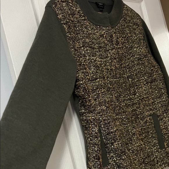 Talbots Tweed Jacket with Dark Green Sleeves - Picture 3 of 8